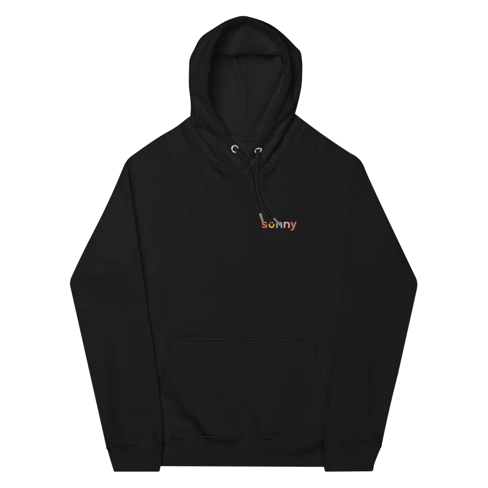 sunnyperiod simple black hoddie