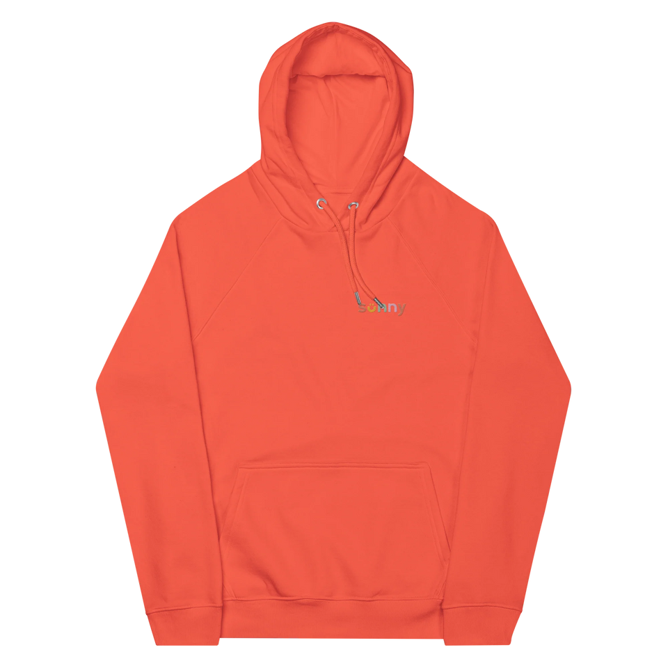 sunny burnt orange simple hoodie front